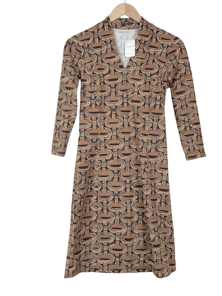 J. Mclaughlin Ivana Dress Brown Rust Canelock Size Xs